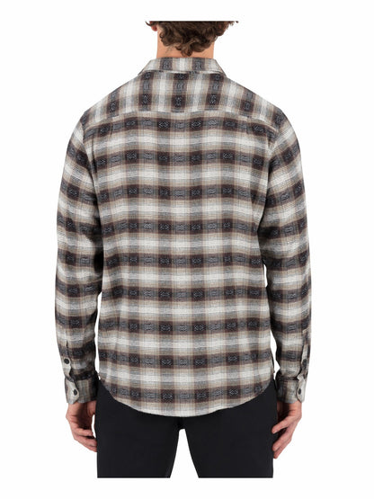 Portland Stretch Flannel Long Sleeve Black - Hurley