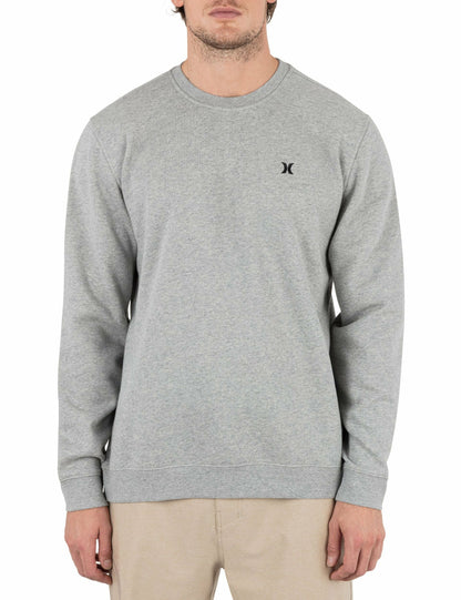 Icon Long Sleeve Crew GREY HEATHER - Hurley