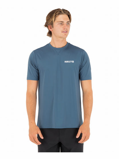 Hybrid UPF Short Sleeve Grey Teal - Hurley