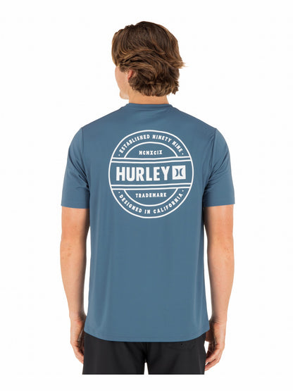 Hybrid UPF Short Sleeve Grey Teal - Hurley