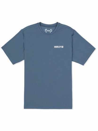 Hybrid UPF Short Sleeve Grey Teal - Hurley
