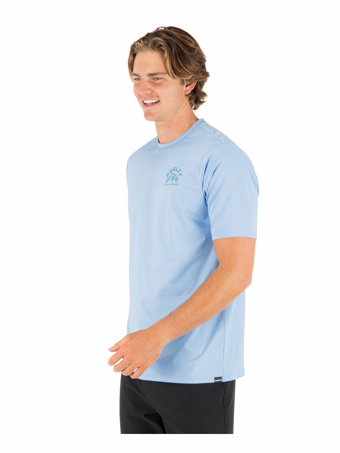 Hybrid UPF Short Sleeve Skyline Heather - Hurley