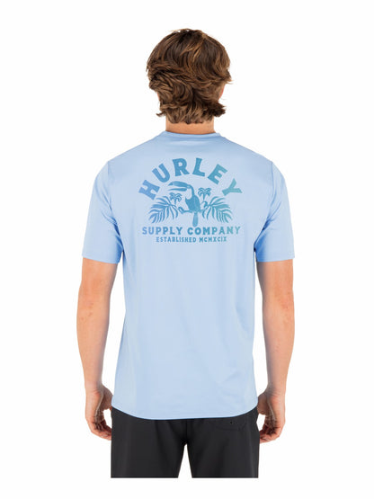 Hybrid UPF Short Sleeve Skyline Heather - Hurley