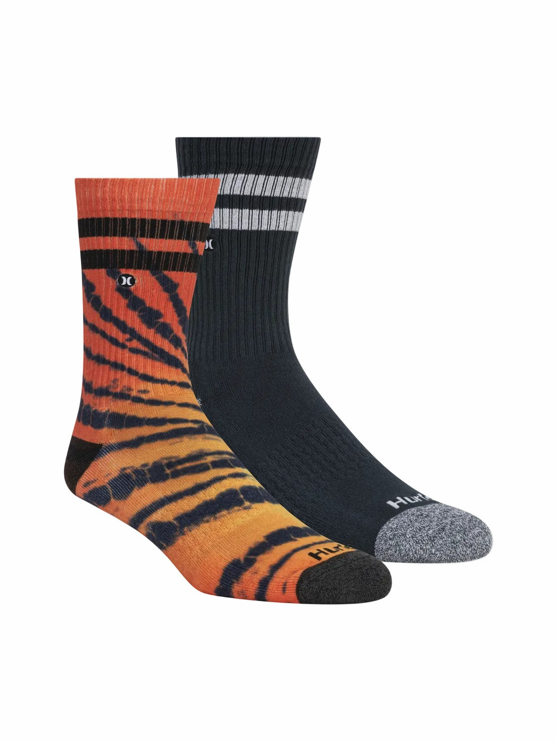 Extended Terry Crew Socks (2 Pack) Orange - Hurley
