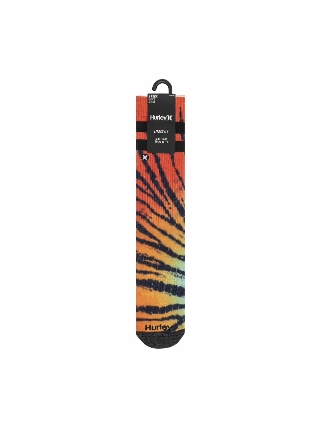 Extended Terry Crew Socks (2 Pack) Orange - Hurley