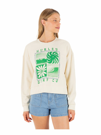 Cycles Of The Earth Boxy Crew Off White - Hurley
