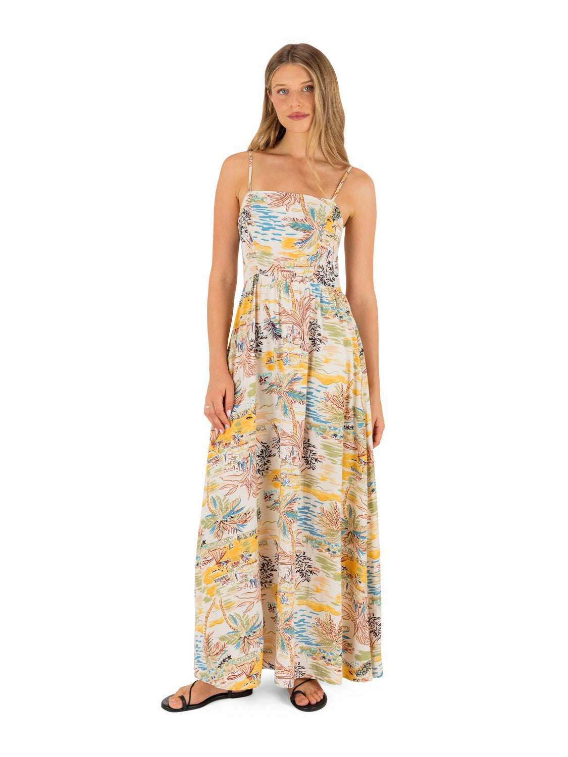 Safari Scenic Maxi Dress Off White - Hurley