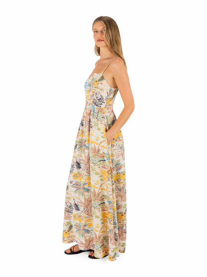 Safari Scenic Maxi Dress Off White - Hurley