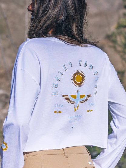 Eagles High Long Sleeve Crop Tee WHITE - Hurley