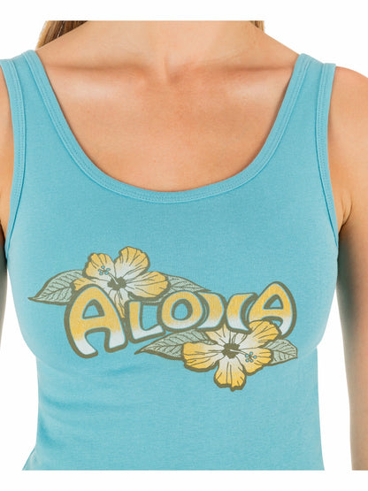 Aloha Scoop Crop Tank Maui Blue - Hurley