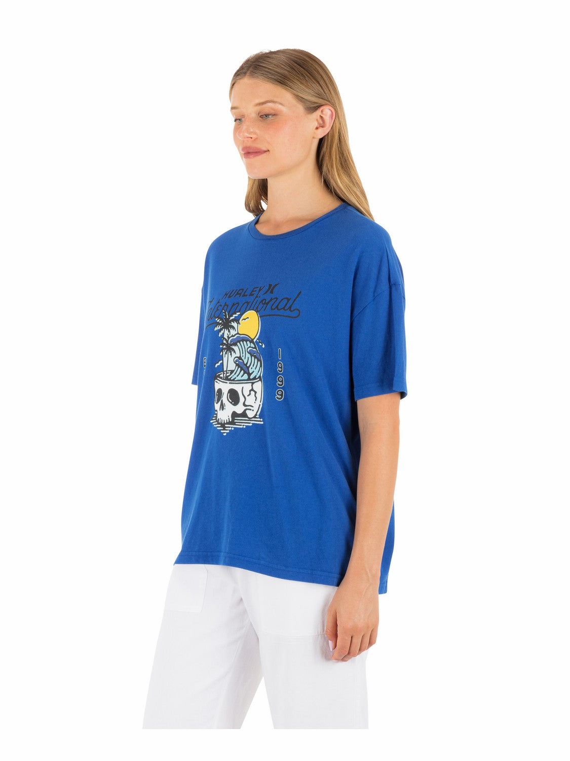 Skulltide Boyfriend Tee Hydro - Hurley