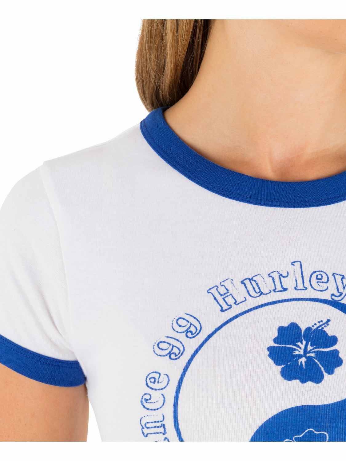 Peace Out Ringer Baby Tee Hydro - Hurley