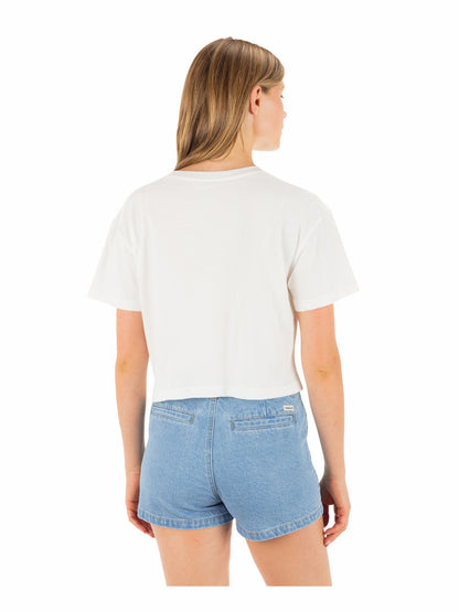 Surf Days Boxy Crop Tee Tofu - Hurley