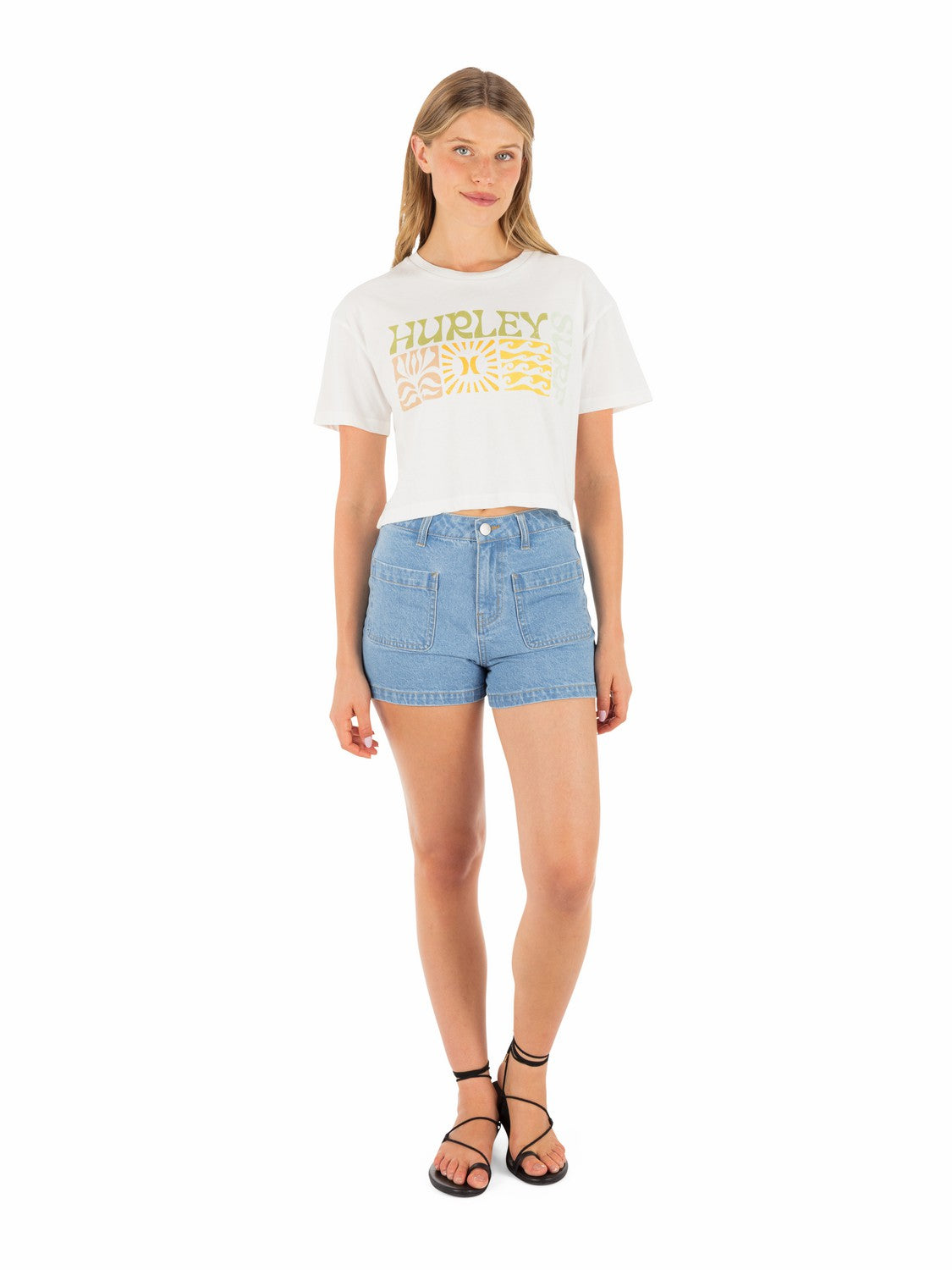 Surf Days Boxy Crop Tee Tofu - Hurley