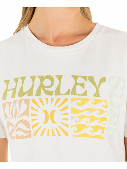 Surf Days Boxy Crop Tee Tofu - Hurley