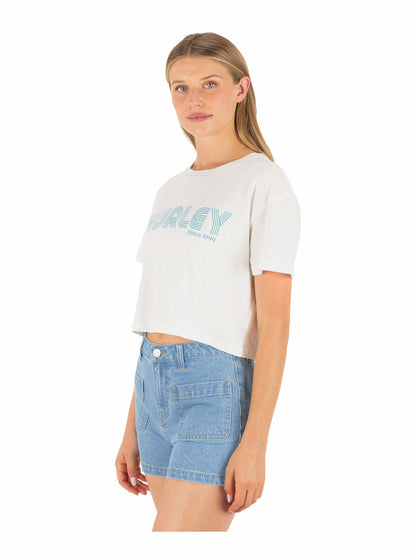 Rollers Boxy Crop Tee Tofu - Hurley