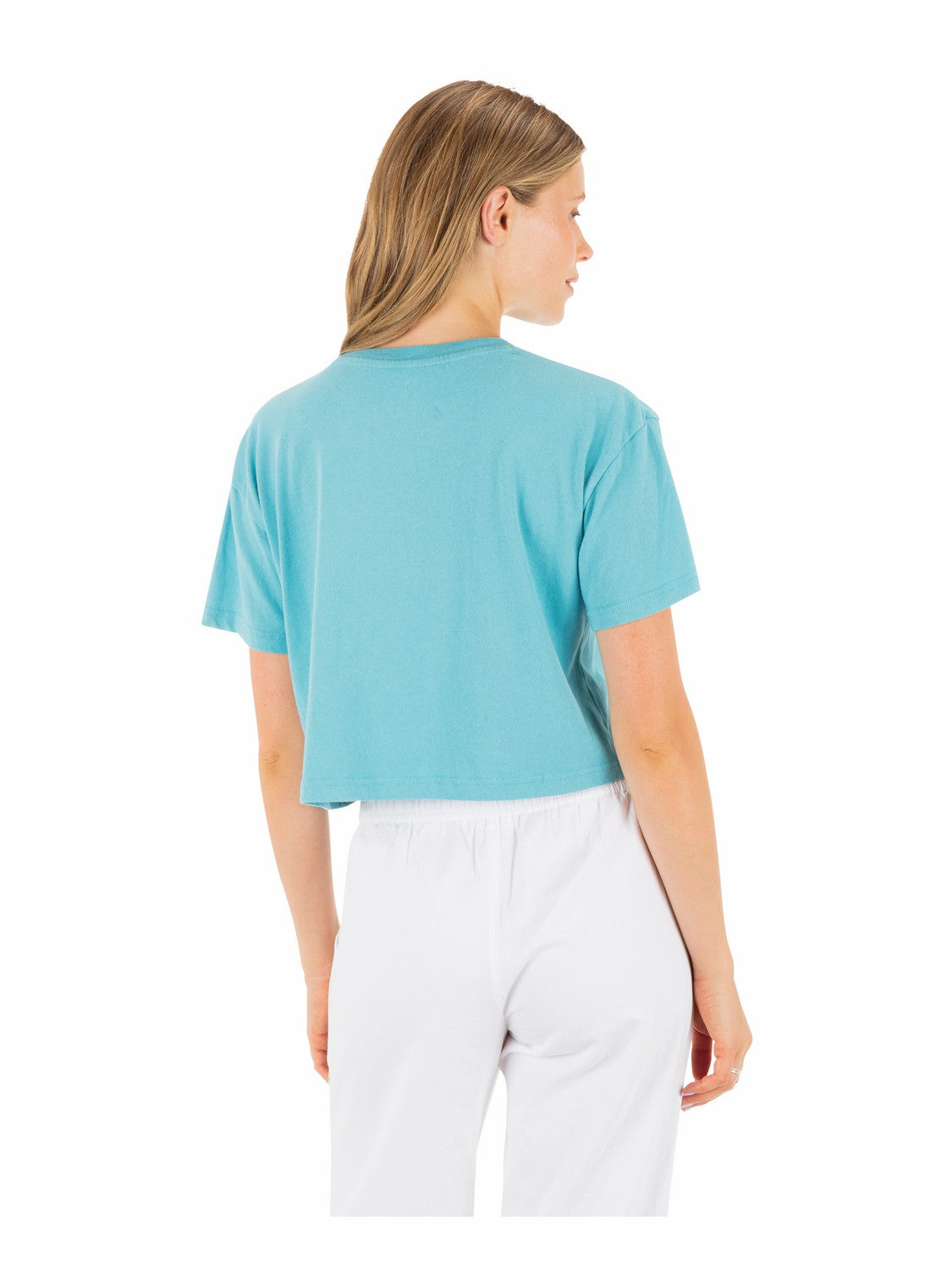 Burro Boxy Crop Tee Maui Blue - Hurley
