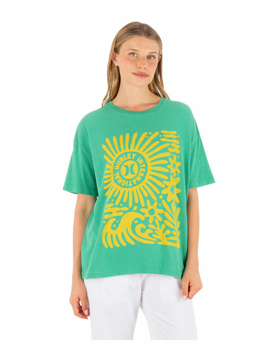 Harmony Boyfriend Tee Spring Green - Hurley