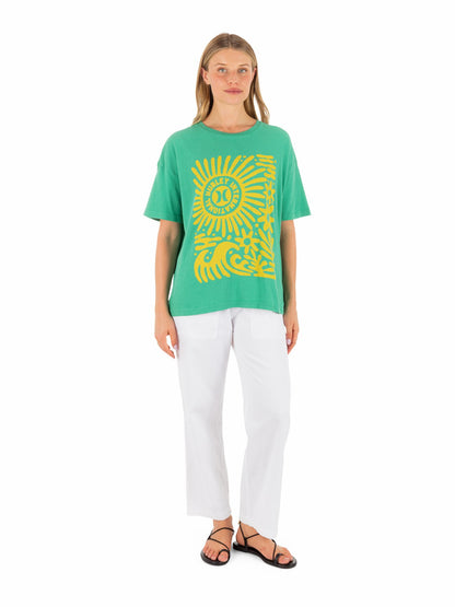 Harmony Boyfriend Tee Spring Green - Hurley
