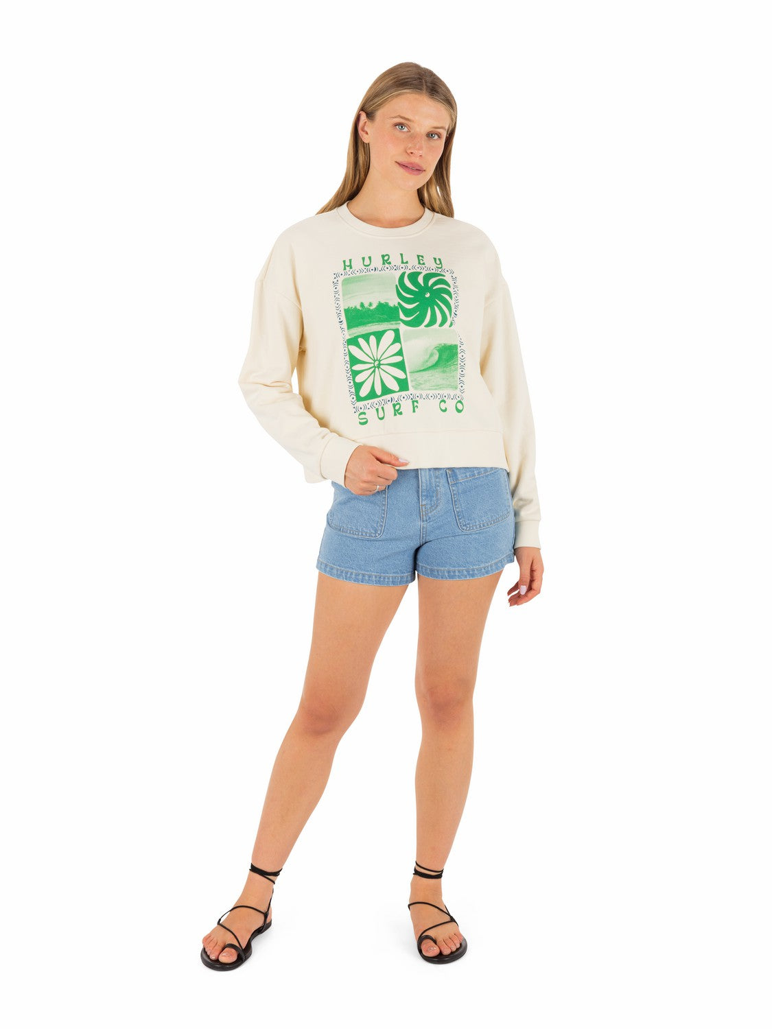 Cycles Of The Earth Boxy Crew Off White - Hurley