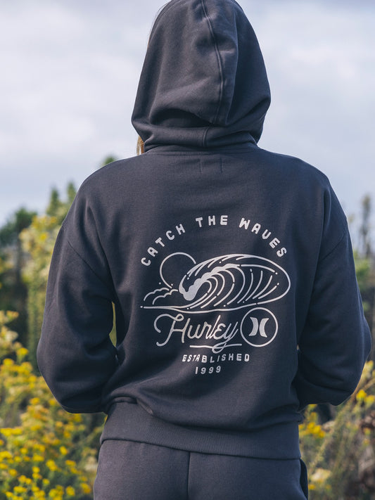 Surfbound Hoodie Off Black - Hurley