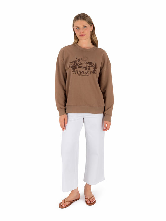 Escapism Oversize Crew COCOA CREAM - Hurley