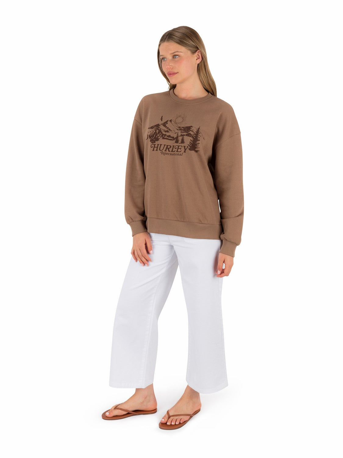 Escapism Oversize Crew COCOA CREAM - Hurley