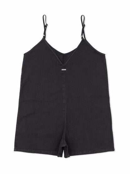 Wavy Days Romper Off Black - Hurley