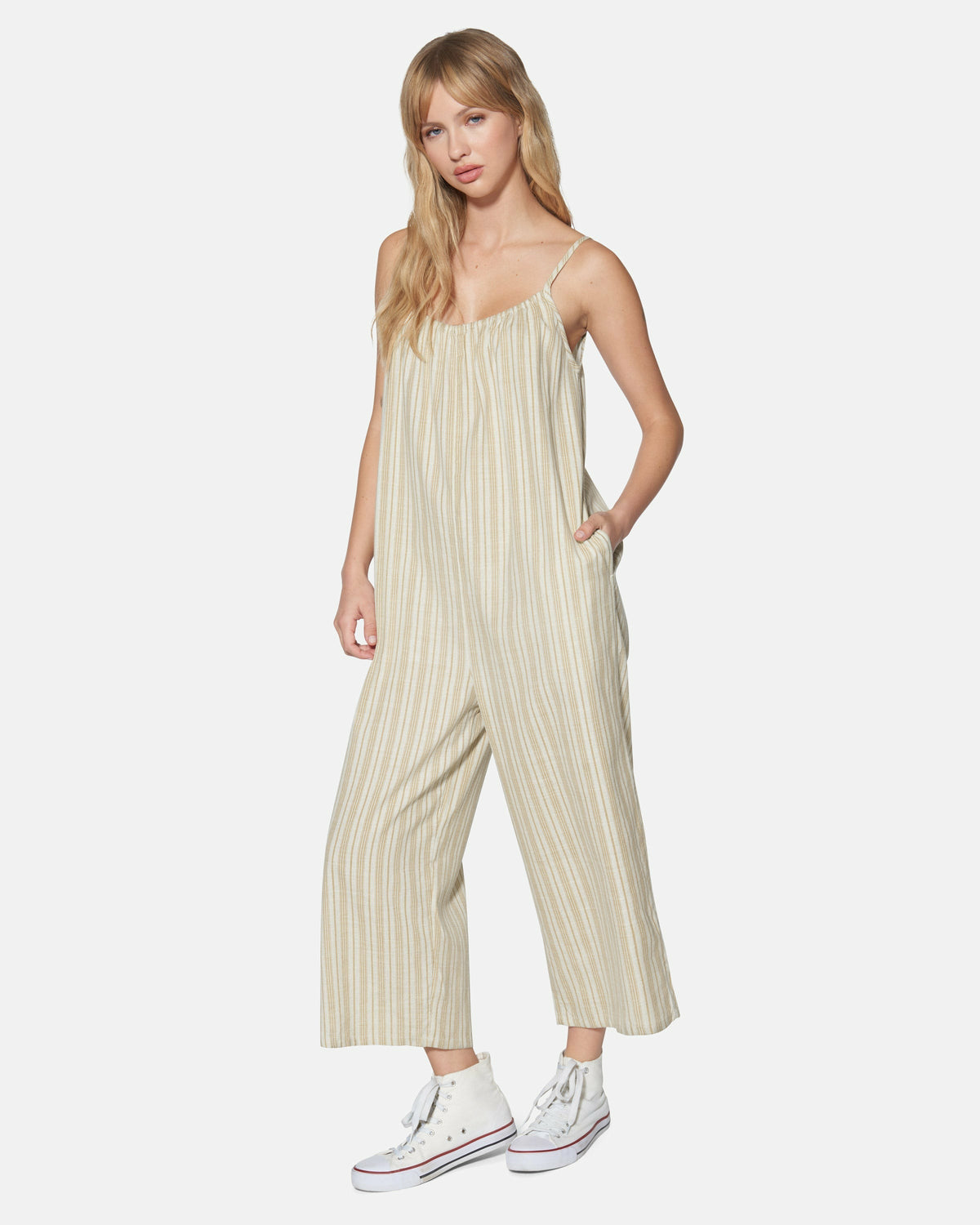 New Heights Jumpsuit Tan - Hurley