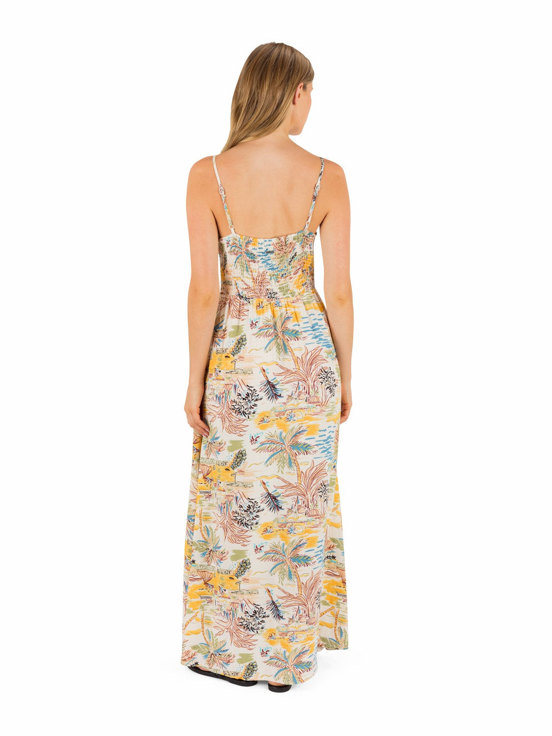 Safari Scenic Maxi Dress Off White - Hurley
