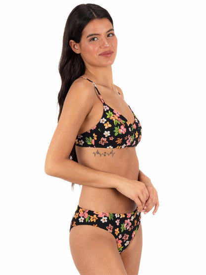 Max Hibiscus Dream Bralette Black Floral - Hurley
