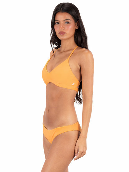 Solid Adjustable Bikini Top Maui Mango - Hurley