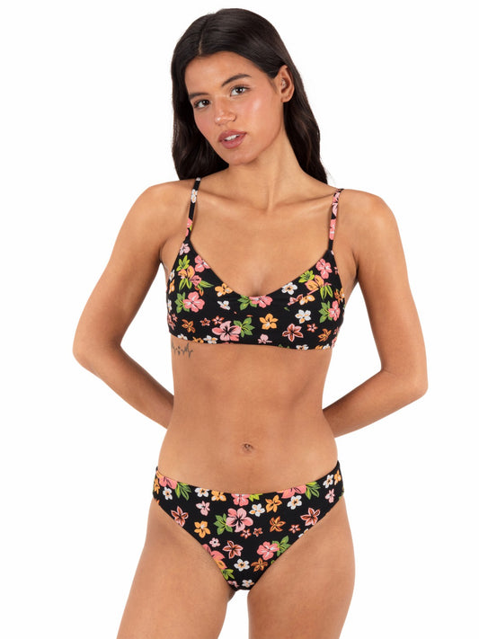 Max Hibiscus Dream Bralette Black Floral - Hurley