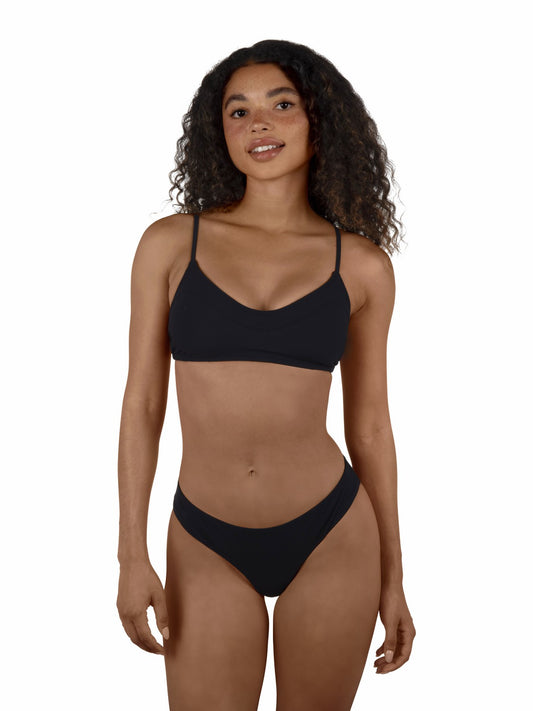 Max Solid Bralette Bikini Top Black - Hurley