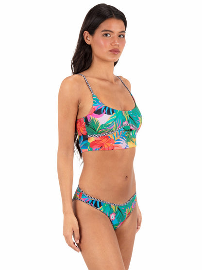 Pacific Night Crop Top Tropical Geo - Hurley