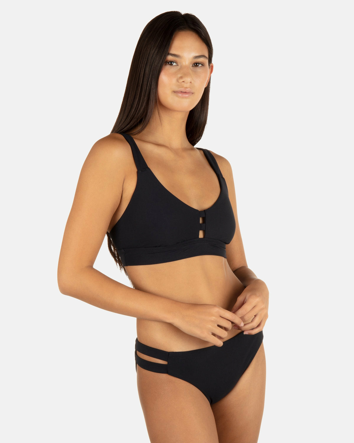Max Solid Tab Scoop Top Black - Hurley