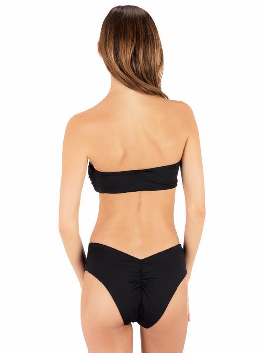 Solid V Moderate Hiphugger Bottom Black - Hurley