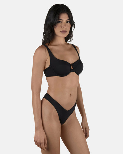 Solid V Front Skimpy Black - Hurley