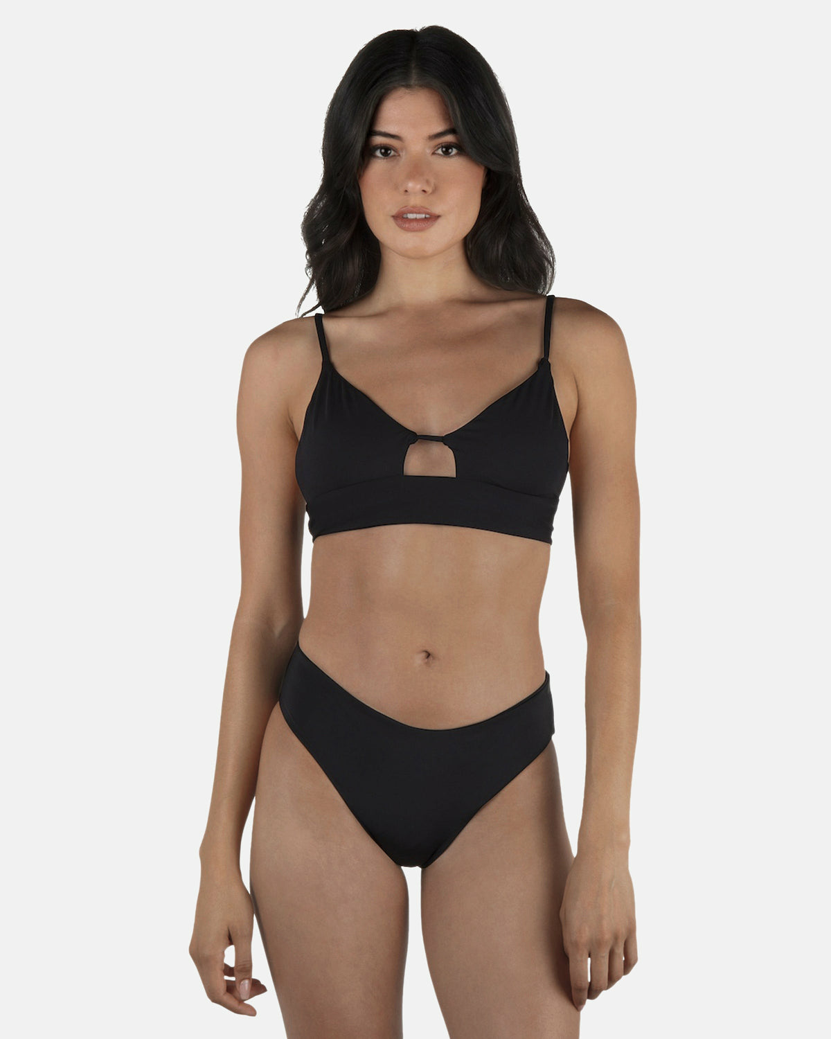Solid Full Bikini Bottom Black - Hurley