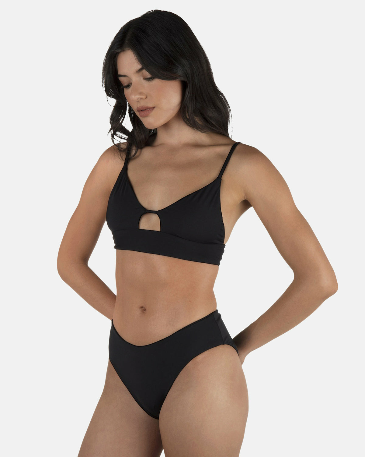 Solid Full Bikini Bottom Black - Hurley