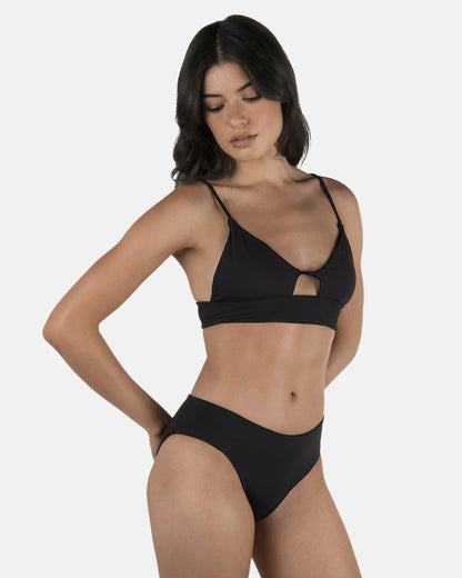 Solid Full Bikini Bottom Black - Hurley