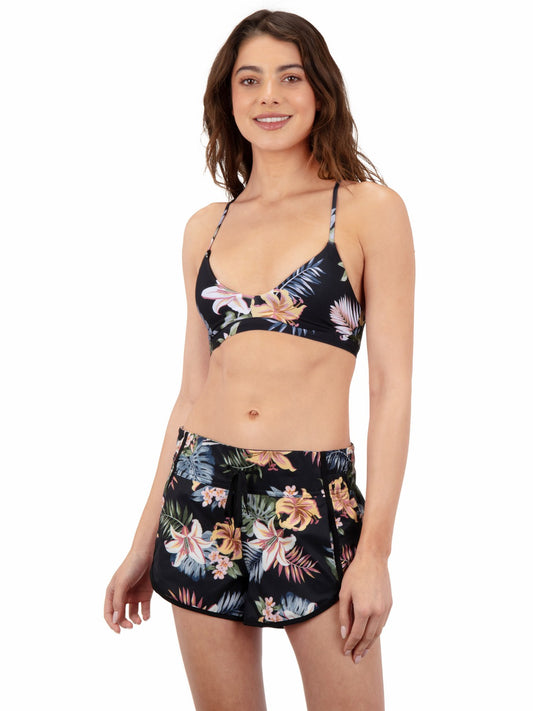 Lily Lux Aquas 2.5" Boardshort Black Floral - Hurley