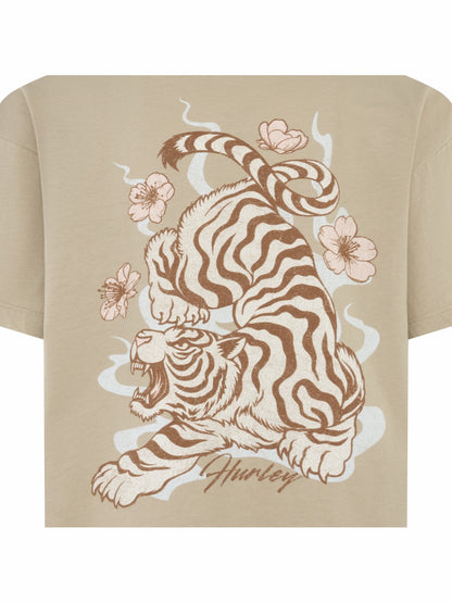 Girls' Oversized Graphic T-Shirt Playa Sand - Hurley