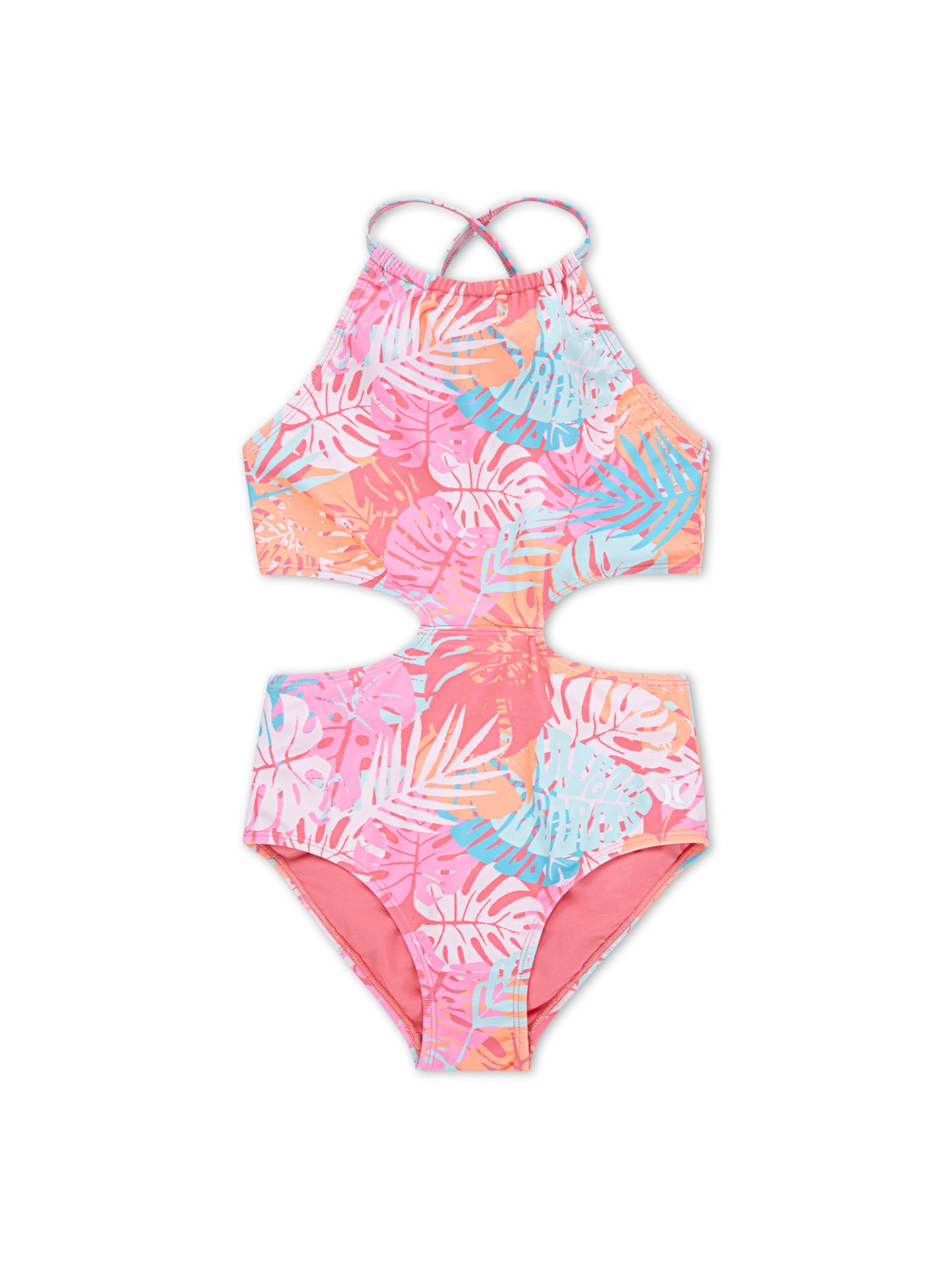 Girls' Halter Monokini Sunset Coral/ Multi - Hurley