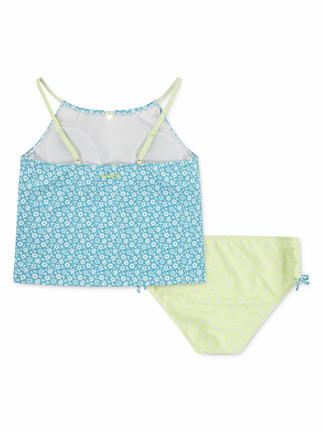 Girls' 2 Piece Tankini Swim Set Turquoise Waves / Cool Matcha - Hurley