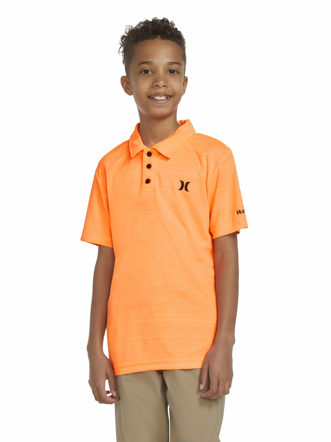 Boys' H2O-Dri Belmont Polo Bright Mango Heather - Hurley