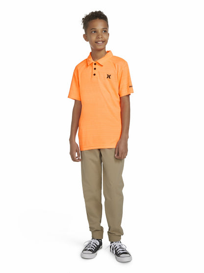 Boys' H2O-Dri Belmont Polo Bright Mango Heather - Hurley