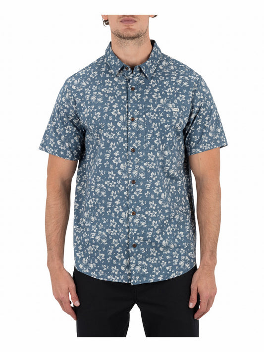 Lido Stretch Short Sleeve Grey Teal - Hurley