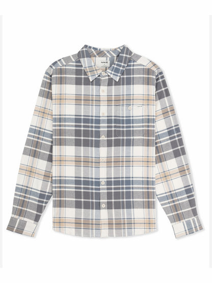 Portland Stretch Flannel Long Sleeve Bone - Hurley