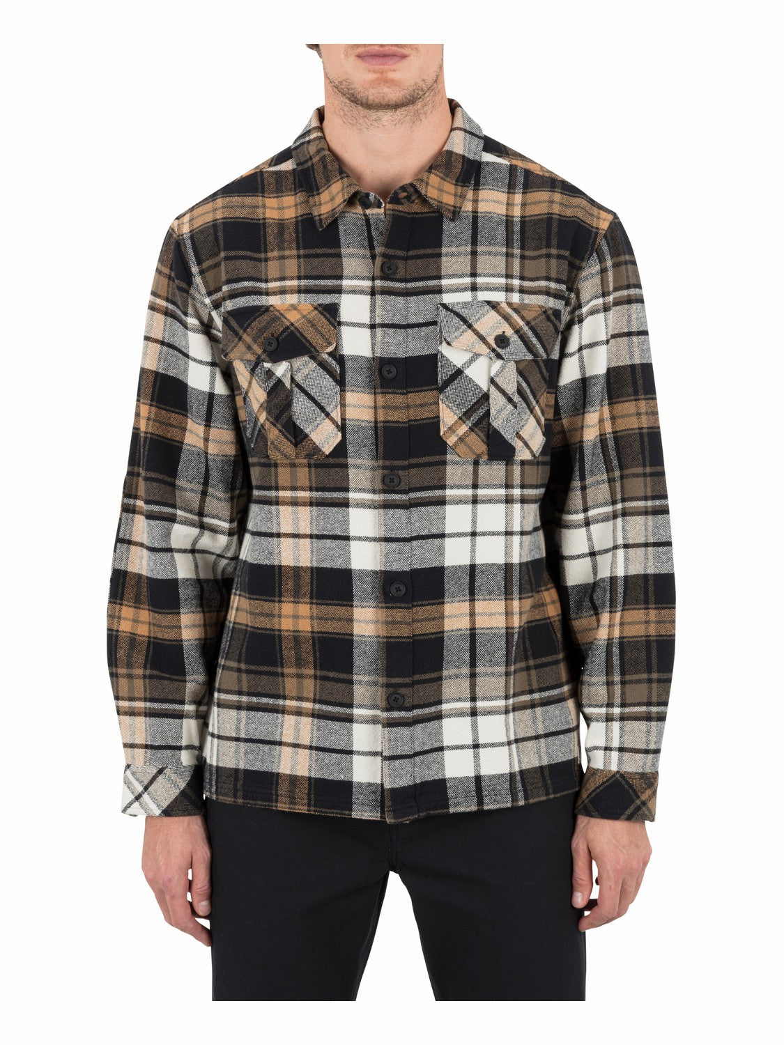 Santa Cruz Seaside Flannel Long Sleeve Black - Hurley